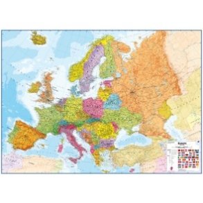 Europakort, politisk uden flag