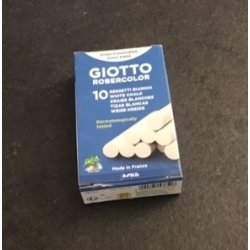Skrivekridt, hvid Giotto Robercolor.