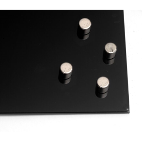 Glastavlemagnet rund, pakke med 4 stk.