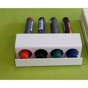 Penneholder, hvid metal, magnetisk