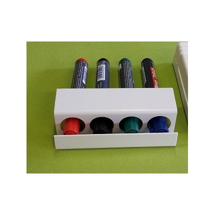 Penneholder, hvid metal, magnetisk