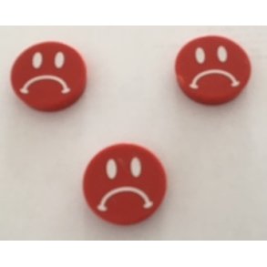Smiley magnet, r�d sur.